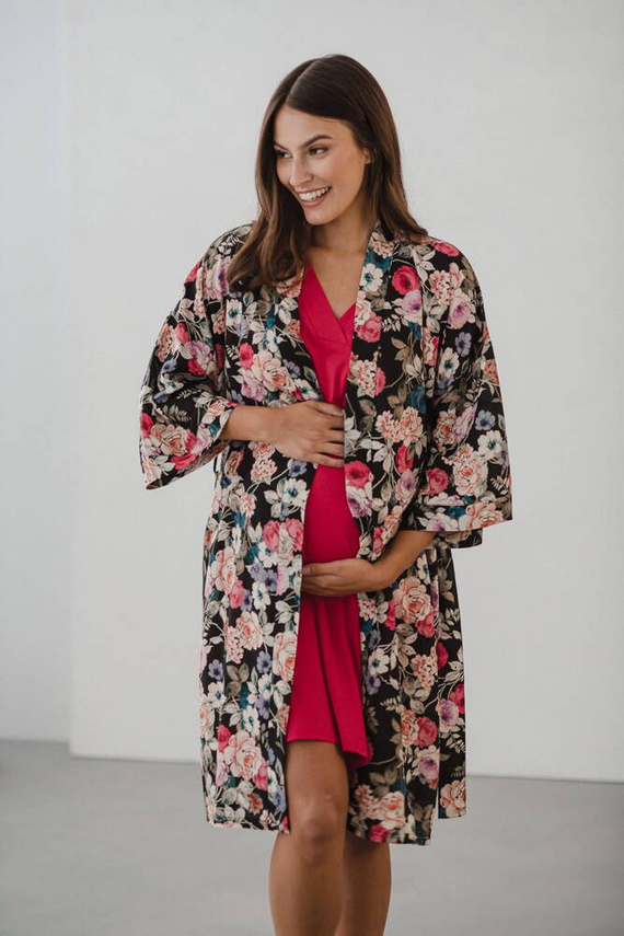 Garden Szlafrok bambusowy z lnem Milk&Love 