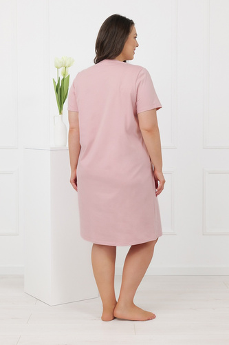 Hemaria Italian Fashion pamut női hálóing plus size púder rózsaszín