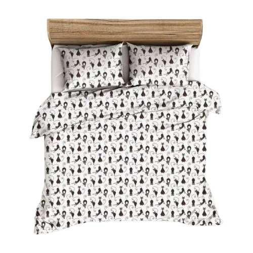 51N Bielawa KARO kéreg ágynemű | 100% pamut, gombok, súly 140 g/m²