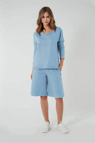 Madri 1/2 culottes női rövidnadrág Italian Fashion - kék