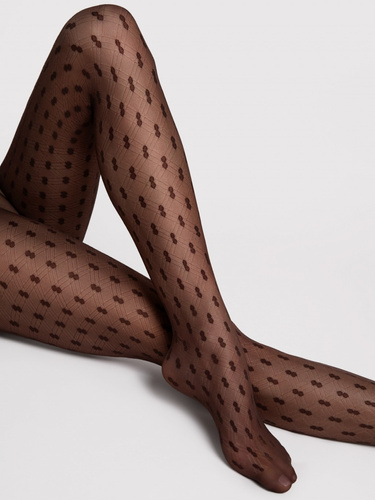 G 6125 Bijou harisnyanadrág Fiore 20 den mocca - mintás, elegáns