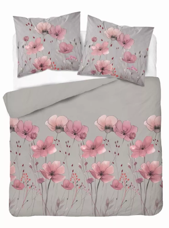 5493 B Detexpol Satin Stories szürke | 100% pamut, szaténszövés, cipzár, díszdobozban