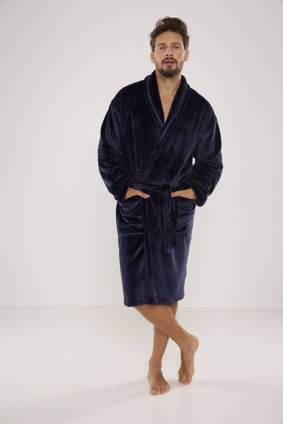 716 Rafael férfi köntös De lafense - tengerészkék