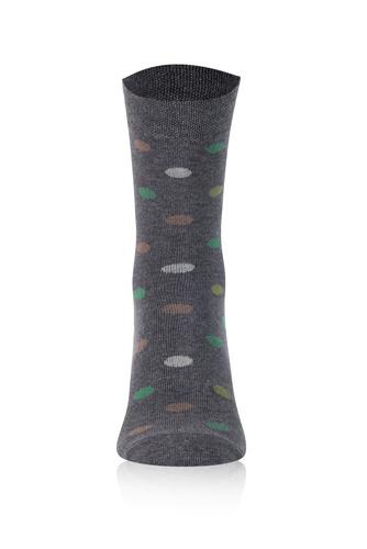 M21 Férfi hosszú zokni olasz divat - c.melange/zöld