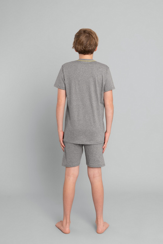 Crazy Boys' rövid ujjú pizsama, nadrág Italian Fashion- medium melange