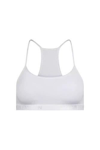 Nikola Lány melltartó, keskeny pántos olasz divat - fehér
