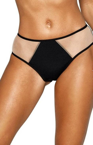 P-932/2 Lou Női bugyi Kinga fekete-bézs színben