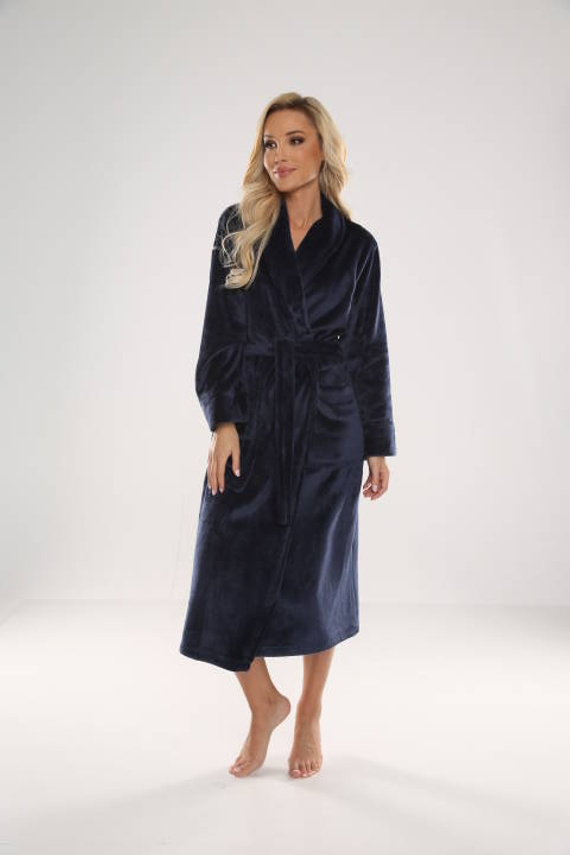 628 Abigail Long Forex női fürdőköpeny - tengerészkék