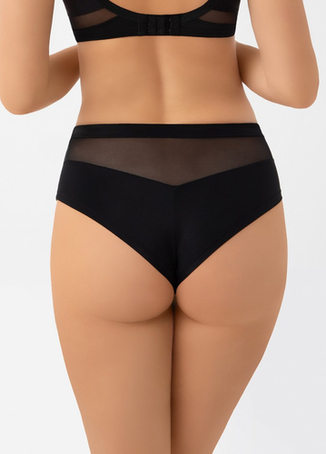 Brazília alsónadrág B002 Lilu Gorsenia fekete - hímzés, mikroszálas, kényelmes