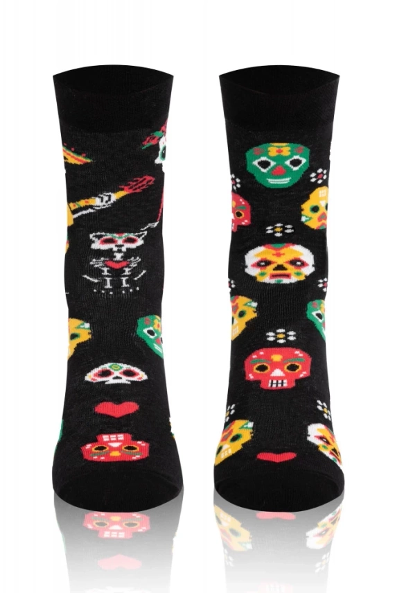 S134D Muerto hosszú zokni olasz divat - fekete