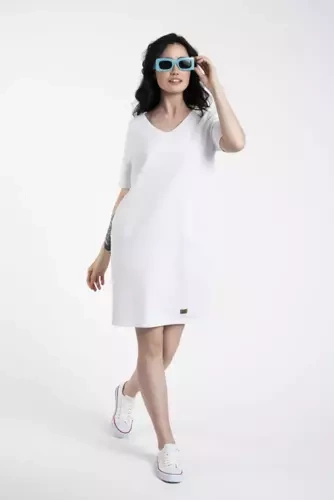 Karina Női rövid ujjú tunika Italian Fashion - fehér