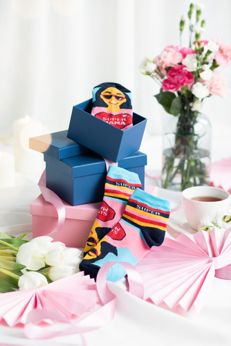 K89S Super Mama lábzokni olasz divat - tengerészkék/színek