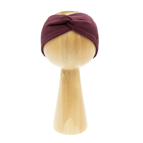 217066 Alisa Nicol pamut bordázott fejpánt - burgundi