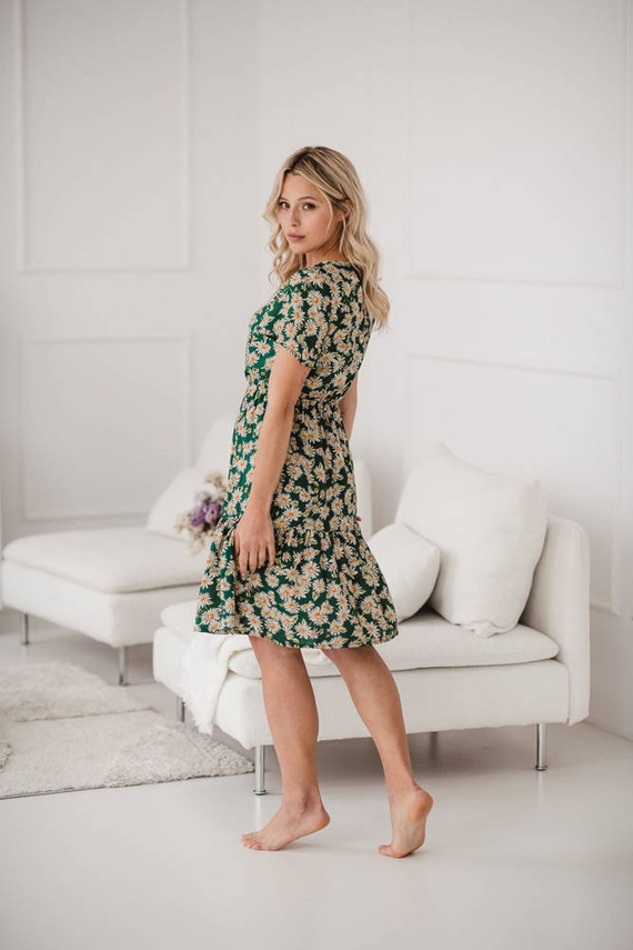 Lovely Dress sukienka ciążowa i do karmienia krótki rękaw Milk&Love zielony