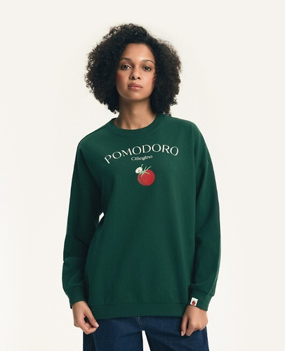 Dessie Henderson női pamut pulóver, enyhén bélelt, mintás