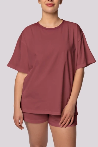 Bliss rövid ujjú női pizsama Mona cseresznye