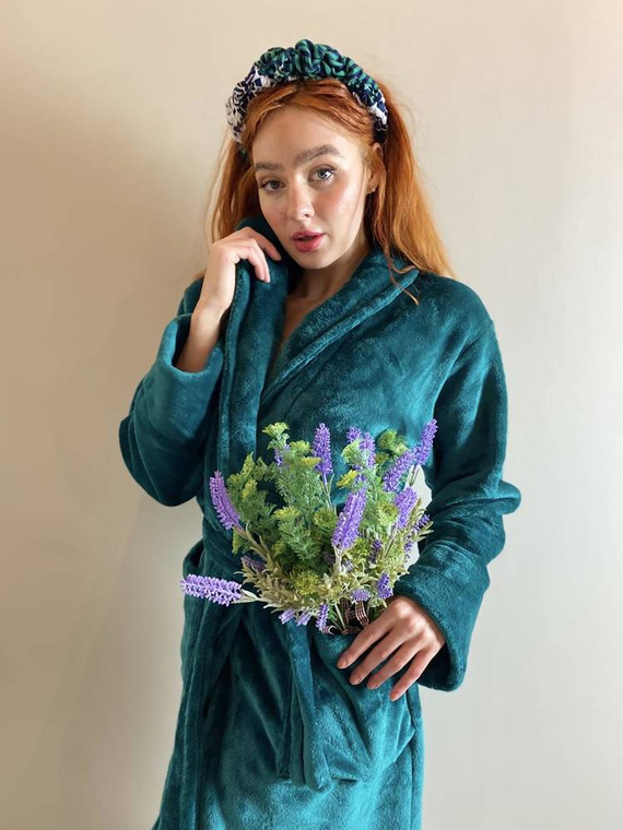 628 Abigail Long Forex női fürdőköpeny - zöld