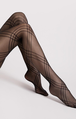 G6125 Tess harisnyanadrág Fiore - mintás 30 den, mikroszálas, elegáns