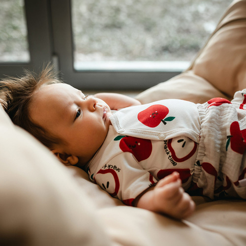 Baba body Eevi Snack Time rövid ujj pamut rugalmas kényelmes
