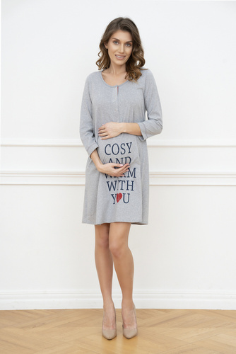 Balzsam Terhesség és szoptatás póló. 3/4 ujjú Italia Fashion - melange