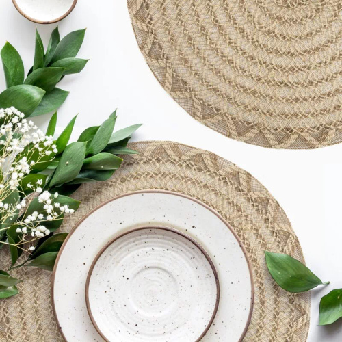 Eurofirany asztali alátét elegáns tányéralátét glamour stílus Gwen natural
