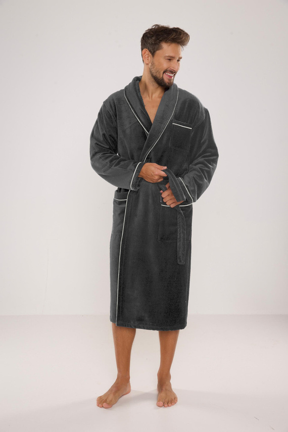 735 Manuele férfi köntös De Lafense - grafit