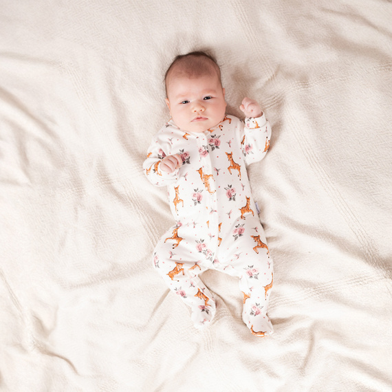 216031 Lala Nicol baba pizsama - pamut, saree és rózsa mintával