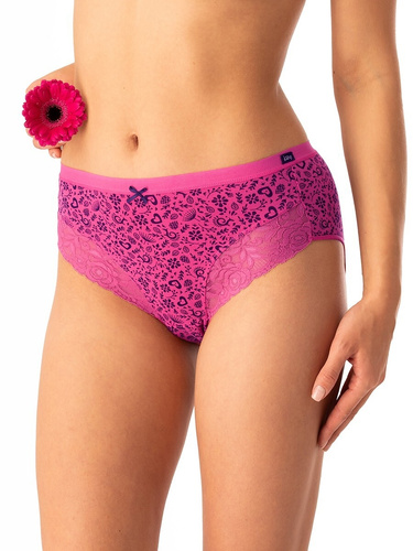 Női bugyi Key LPC 760 rózsaszín tengerészkék - pamut, kényelmes, 2 darabos szett