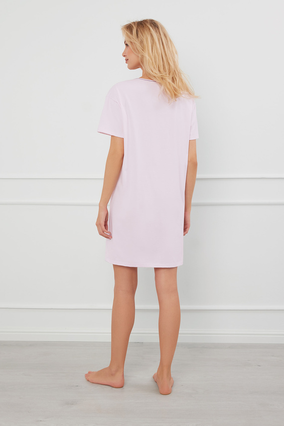 Arugia rövid ujjú hálóing Italian Fashion - púderrózsaszín