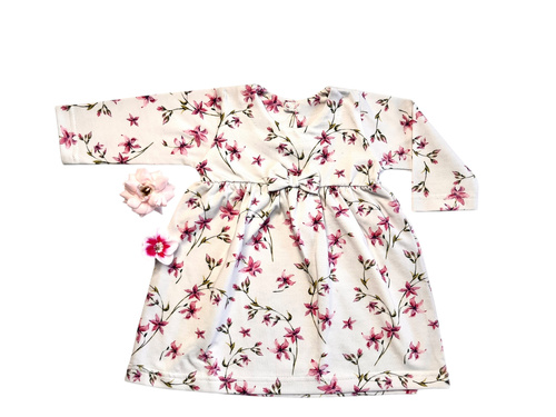 Mamatti SU071 lány ruha - virágos, pamut