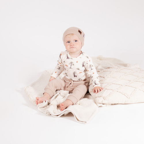 218094 Yogi Bear baba bodysuit Nicol - pamut, hosszú ujjú, erdei mintás, hosszú ujjú, erdei minta