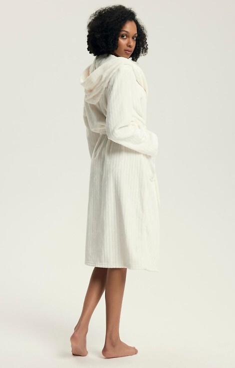 43600 Dionne Női kapucnis köpeny Henderson krém - puha, hosszú, bordázott, bordázott