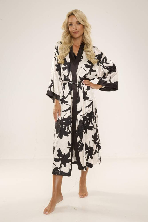 734 Brianna Női fürdőköpeny De Lafense - fekete