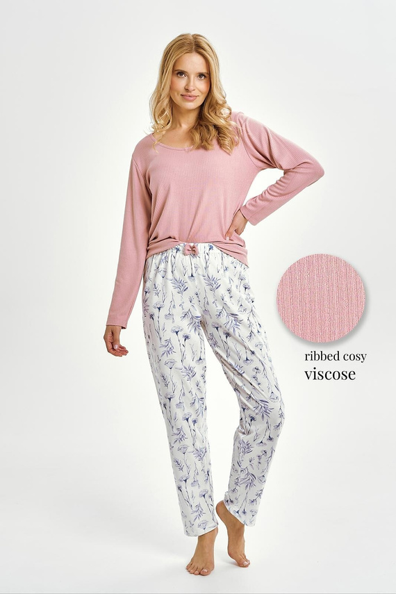 Női pizsama Taro 3456 Caroline rózsaszínű viszkóz és pamut szett Taro 3456 Caroline rózsaszínű viszkóz és pamut szett