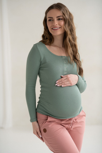 Tummy Milk&Love kismama és szoptatós felső viszkóz sage