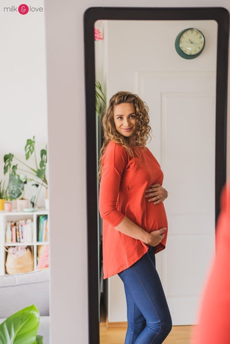 Mommy bluzka ciążowa i do karmienia Milk&Love morska zieleń