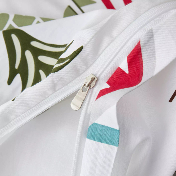 Síelés karácsonyi pamut szatén ágynemű Spod Igły i Nitki fehér piros zöld - elegáns és puha