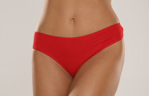 004 Limited Női bugyi De Lafense - klasszikus, alacsony felsőrész, viszkóz - piros