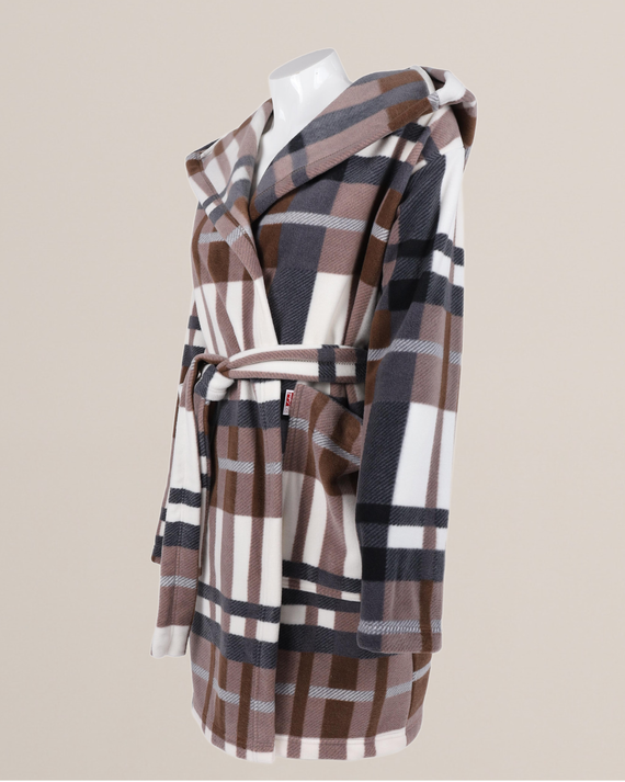 031 De Lafense fürdőköpeny takaró - meleg gyapjú női fürdőköpeny Super Cozy, barna, barna