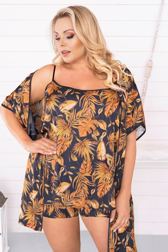 Monstera Női fürdőköpeny olasz divat - nyomtatás