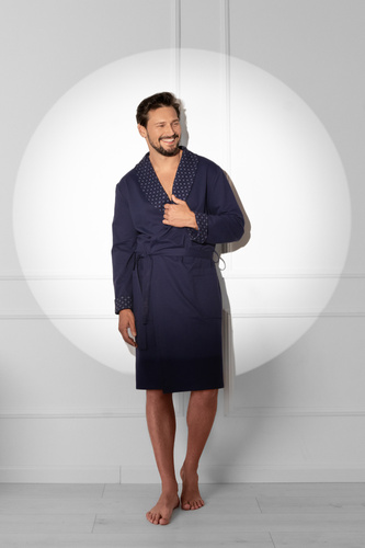 Gerard férfi háziköntös - 100% pamut, klasszikus szabás, elegáns kivitelben Olasz Divat