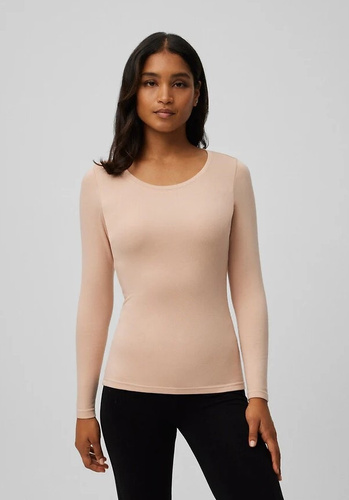 Női termál póló Ysabel Mora 70017 nude- puha, légáteresztő, hipoallergén, hosszú ujjú, hosszú ujjú