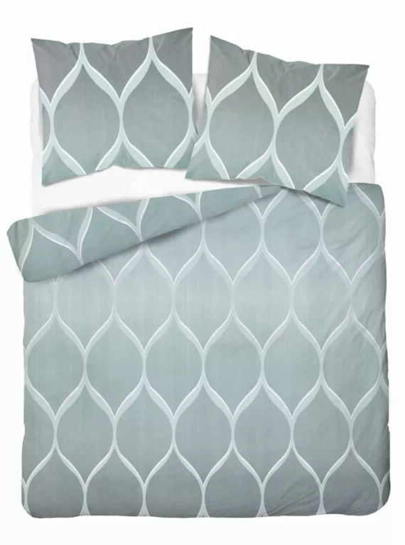5221 A Pościel satynowa geometryczny Detexpol szary