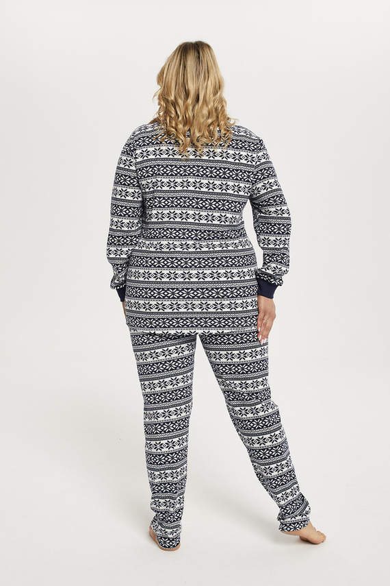 Alaska Női pizsama hosszú ujjú, hosszú nadrágos olasz divat - print/zöld