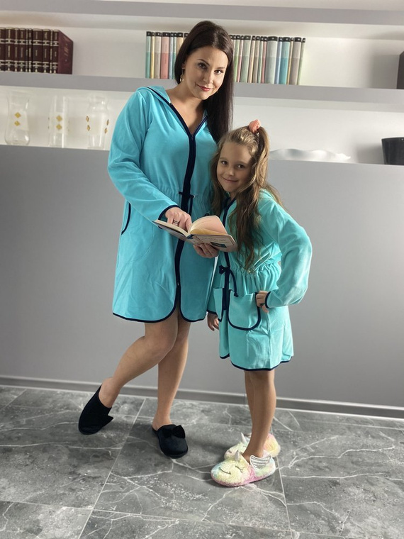 374 / 375 Desiree gyermek fürdőköpeny - menta