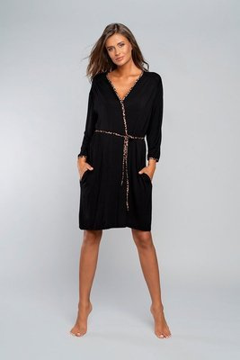 Eila fürdőköpeny olasz divat 3/4 ujjú - leopárd mintás