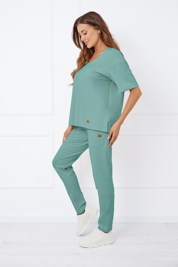 Caro Rövidujjú blúz Olasz divat - zsálya