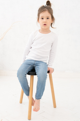 Tosia T-shirt lányoknak, hosszú ujjú olasz divat - fehér
