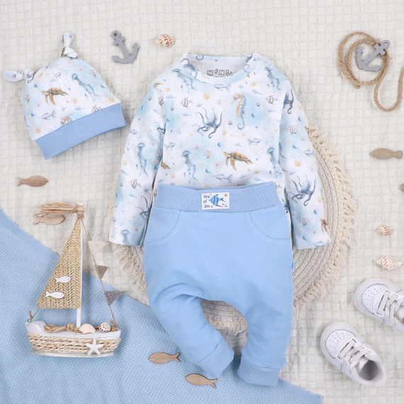 ABN-5445 Sea Of Joy organikus pamut body Nini - organikus pamut, hosszú ujjú, hosszú ujjú