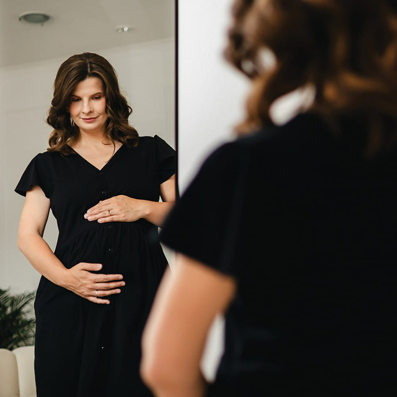 Linda Terhességi kigombolt ing Eevi fekete - szoptatáshoz, rugalmas, légáteresztő, lengyel minőségű